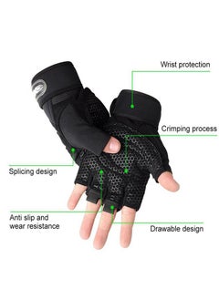 0TO1 TECH Weightlifting Gym Gloves Heavyweight Exercise Weight Lifting Gloves Body Building Training Sport Fitness Gloves(L)  - Image 5