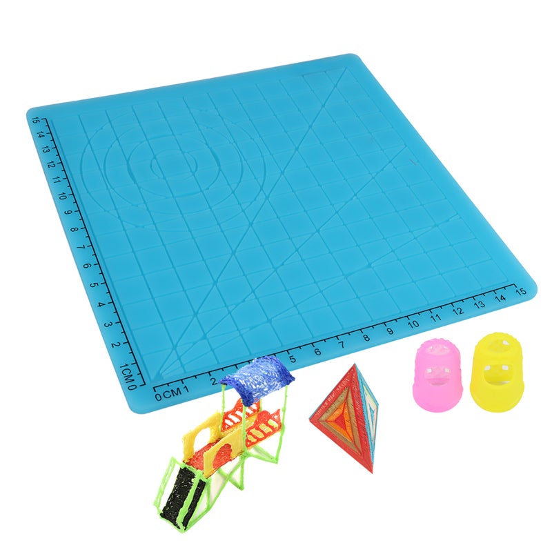 3D Printing Mat: Vibrant Blue 17x17x0.3cm - Versatile Type Options A B C D Silicone Finger Caps for 3D Printing Enthusiasts - Image 1