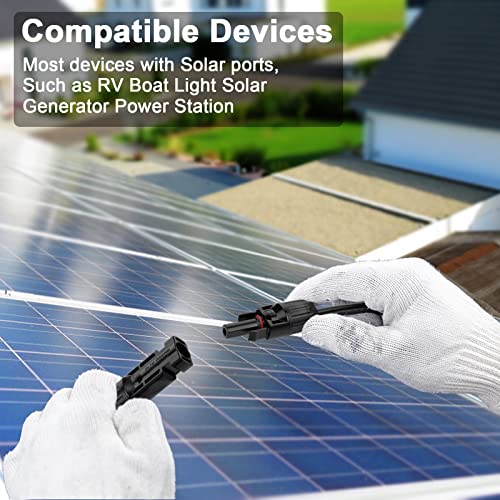 iGreely 3 Feet 10AWG Solar Extension Cable with Solar Panel Female and Male Connector Solar Panel Adapter (3FT Red + 3FT Black) - Image 5