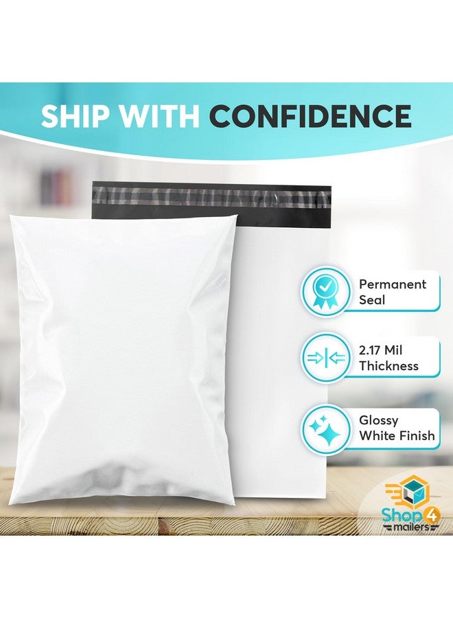 Shop4Mailers 24 X 24 Glossy White Plastic Self Seal Poly Mailer Flat Bags Waterproof Shipping Envelope 2.17 Mil For Apparel Clothes Shirts Books Permanent Adhesive Seal (50 Pack)  - Image 2