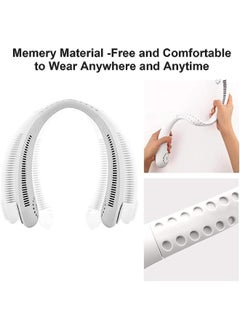 Generic USB Rechargeable Portable Neck Fan with 3 Wind Speed for Traveling Office Sports  - Image 3