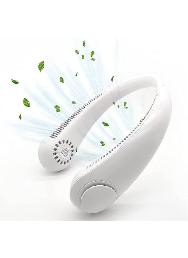 Generic USB Rechargeable Portable Neck Fan with 3 Wind Speed for Traveling Office Sports  - Image 1