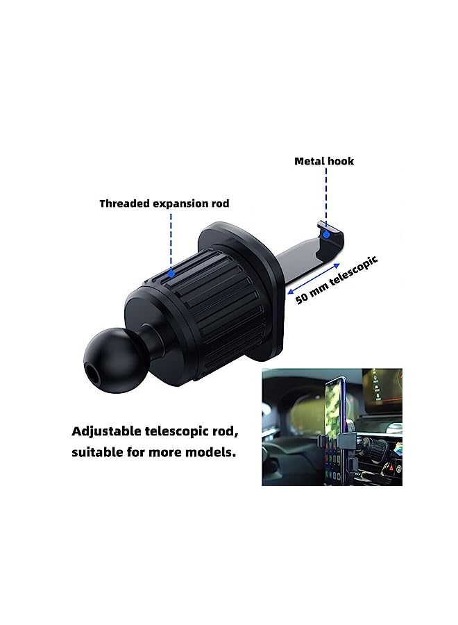 Zaboon Mobile Phone Vent Holder Dashboard Car Stand Windshield Mount, 4 in 1 Universal Cell Phone Cradle, 360° Rotatable, Long Arm Free Adjustment, for All iPhone/Android Smartphones - Image 3