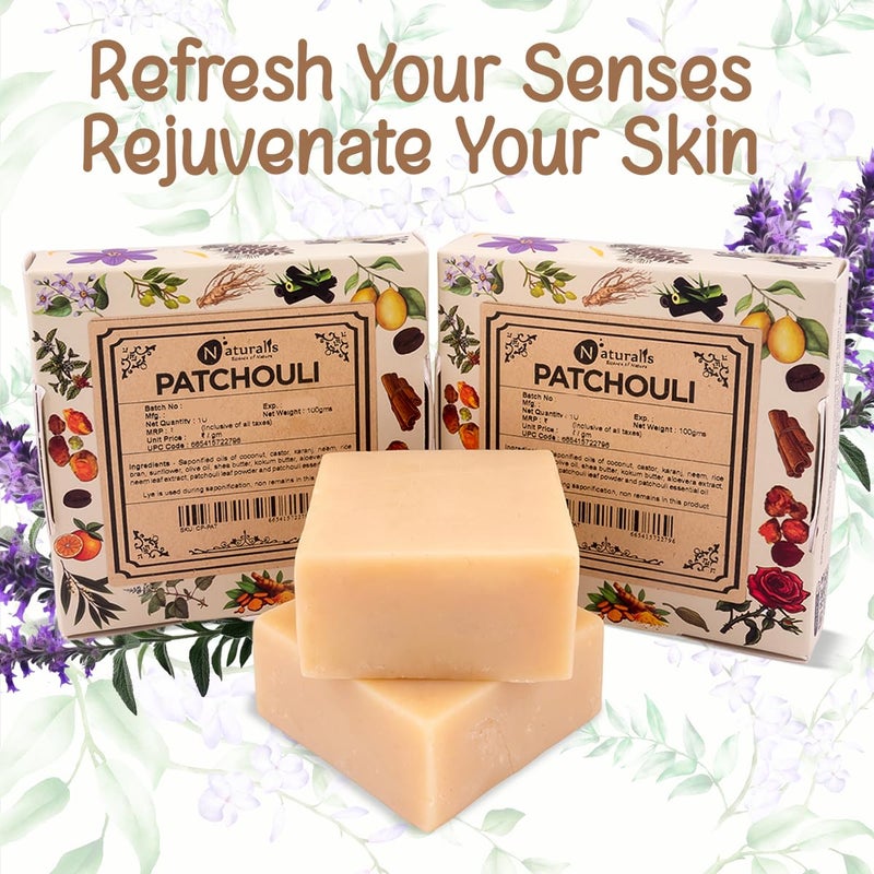 Naturalis Patchouli Soap  Handmade Organic Soap Infused with Pure Patchouli Oil for Deep Cleansing Skin Hydration Soothing Care Natural Glow 100g - Image 5