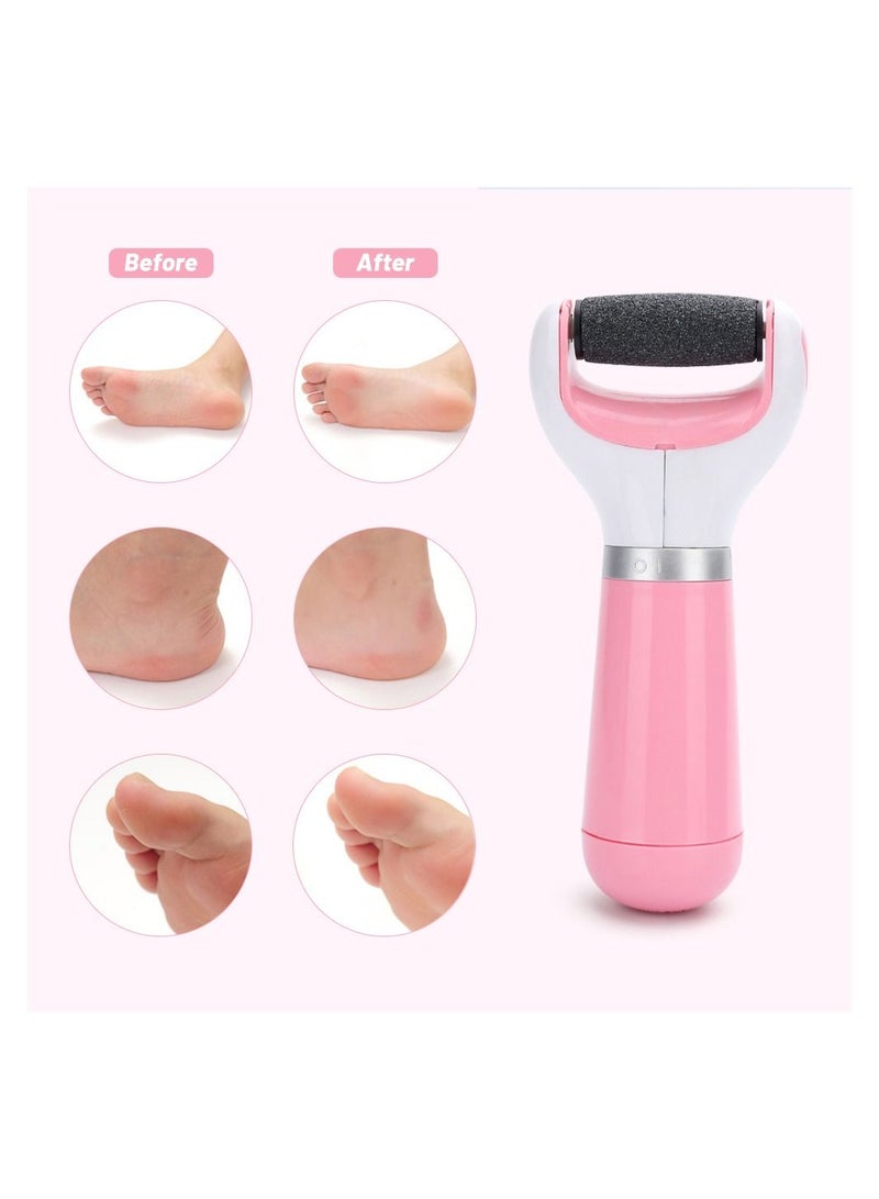 DubaiGallery Rechargeable Dead Skin And Callus Remover With Cable Pink/White - Image 2
