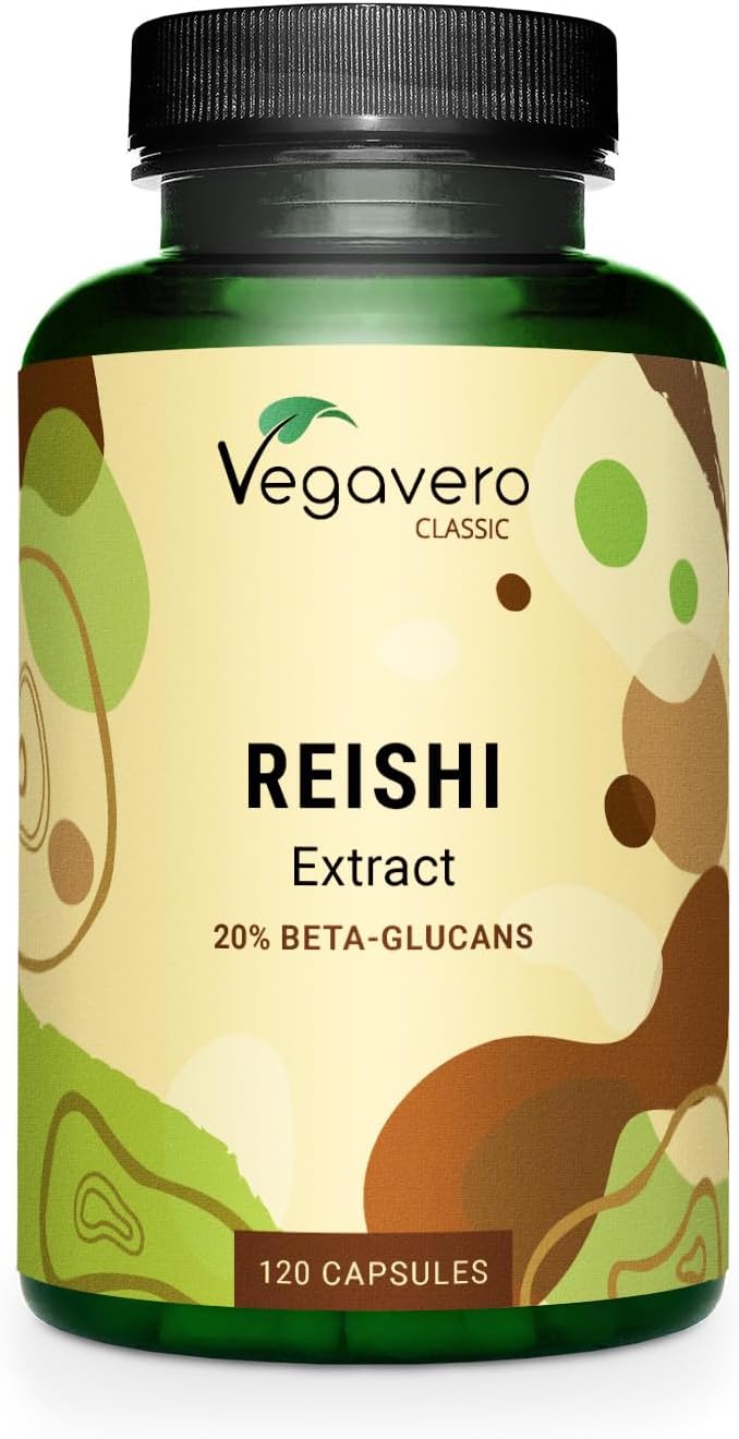 Vegavero Reishi Mushroom Extract 13000 mg 101 Ganoderma Lucidum 120 Capsules 40 Polysaccharides 20 Beta Glucans NO Additives Vegan - Image 1