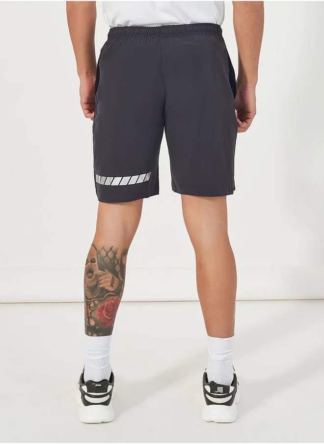 Styli Workout Shorts with Front & Back Print Detail