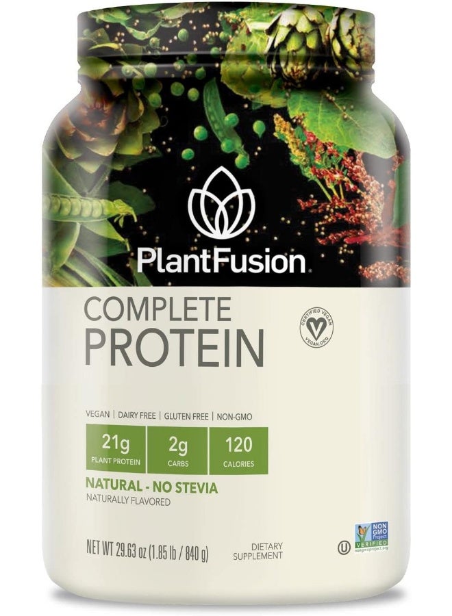PlantFusion Complete Plant Based Pea Protein Powder Non-Gmo Vegan Dairy Free Gluten Free Soy Free Allergy Free W/Digestive Enzymes Dietary Supplement Natural No-Stevia (30 Servings) 2 Pound - Image 1