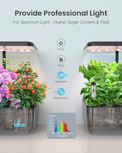 iDOO Hydroponics Growing System Kit 12 Pods, Christmas Gifts Gardening Gifts for Women Mom Dad Kids, Indoor Herb Garden with LED Grow Light for Home School, Indoor Plants Good for Mental Health - Image 4