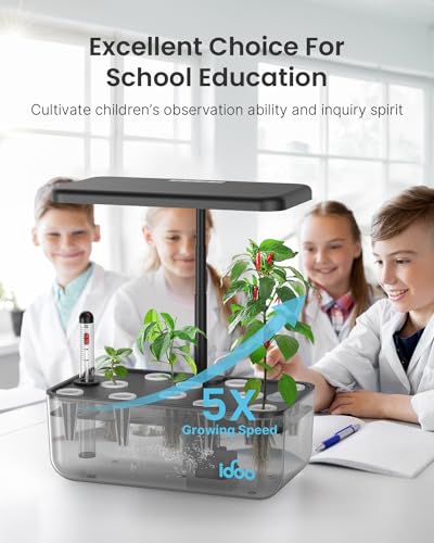 iDOO Hydroponics Growing System Kit 12 Pods, Christmas Gifts Gardening Gifts for Women Mom Dad Kids, Indoor Herb Garden with LED Grow Light for Home School, Indoor Plants Good for Mental Health - Image 5
