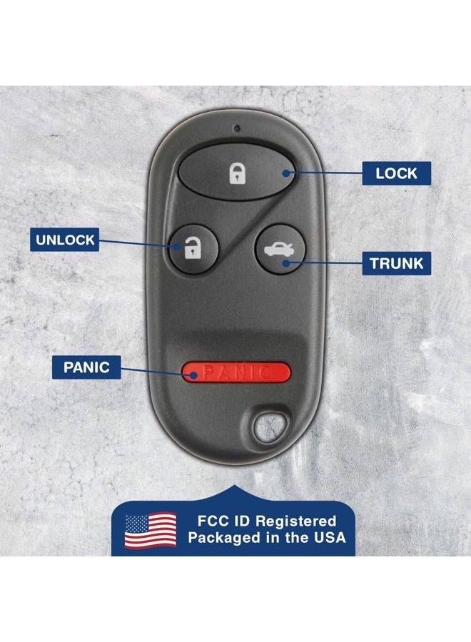 KeylessOption Key Fob Replacement for 1997 1998 1999 2000 2001 2002 2003 2004 2005 2006 2007 2008 2009 Honda CR-V S2000 Remote, 4 Button E4EG8DJ, Self Programming - Image 5