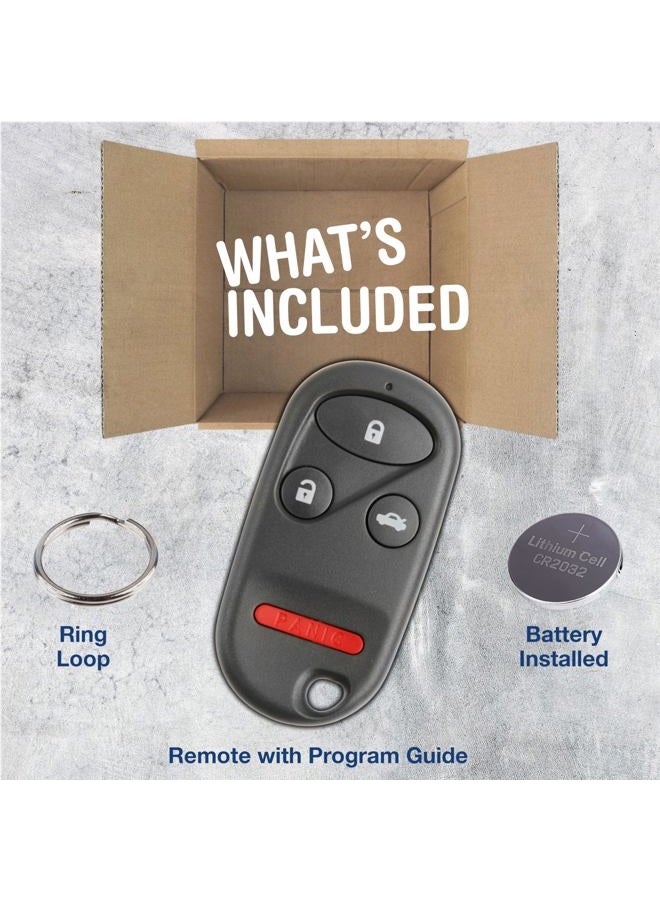 KeylessOption Key Fob Replacement for 1997 1998 1999 2000 2001 2002 2003 2004 2005 2006 2007 2008 2009 Honda CR-V S2000 Remote, 4 Button E4EG8DJ, Self Programming - Image 2
