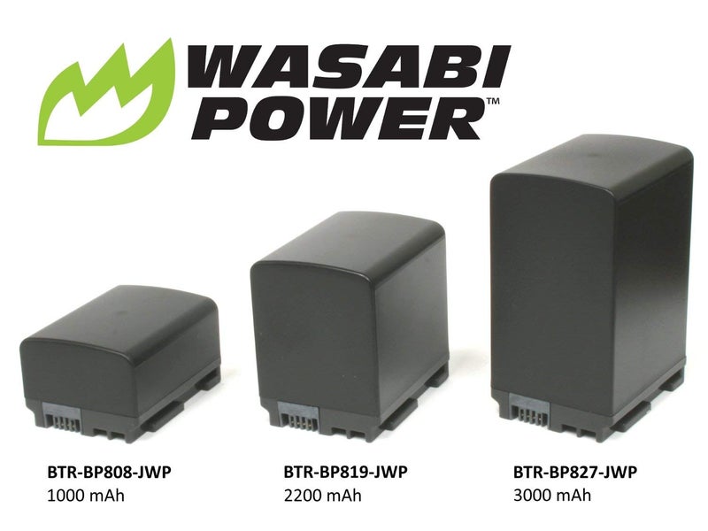 Wasabi Power Battery for Canon BP-808, BP-809 (1000mAh) and Canon FS21, FS22, FS31, FS40, FS200, FS300, FS400, VIXIA HF G10, HF G20, HF M30, HF M31, HF M32, HF M40, HF M41, HF M300, HF M400, and More - Image 4