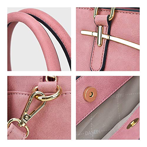 DASEIN Women Handbag Wallet Tote Shoulder Hobo Bag Top Handle Satchel Purse Set 2pcs with 3 Compartments - Image 5
