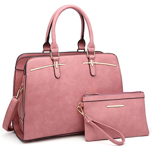 DASEIN Women Handbag Wallet Tote Shoulder Hobo Bag Top Handle Satchel Purse Set 2pcs with 3 Compartments - Image 1