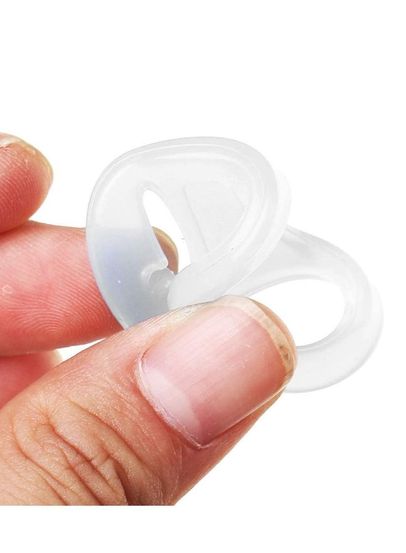 Y&D 12 pcs Baby Dummy Pacifier Holder Clip Adapter Silicone Button Ring White - Image 2