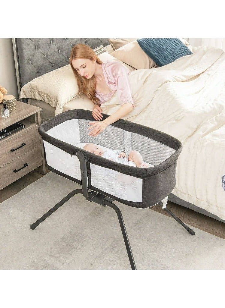 3 In 1 Rocking Bassinet & Baby Bassinet Bedside Sleeper One-Second Convert Travel Portable Bassinet Newborn Baby  - Image 4