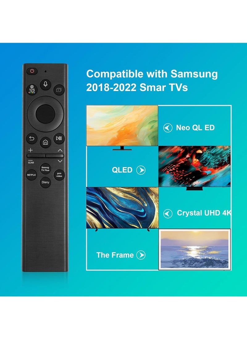 SmartGrist Voice Remote Control Replacement for Samsung Smart TV (No Solar), Compatible with Most 2018 to 2022 Smasung Crystal UHD QLED The Frame QLED 4K 8K Smart TVs(BN59-01385A/BN59-01385B) - Image 3