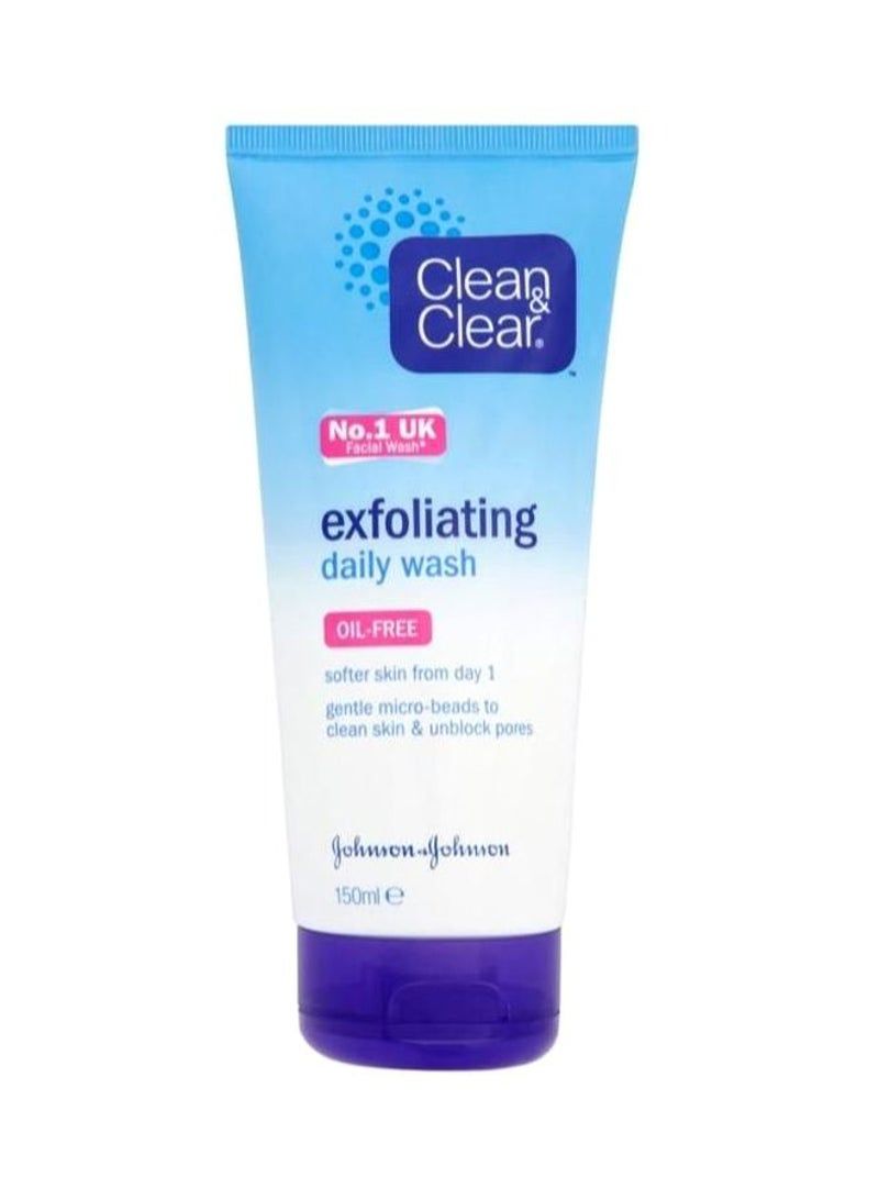 Clean & Clear Exfoliating Daily Wash 150ml White/Blue/Purple 150ml