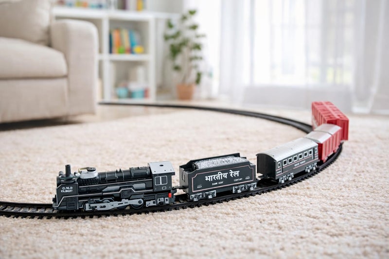 Braintastic Smoke Train Toy Set with Sound and Music (Rail Gaadi 21 pcs) - Image 3