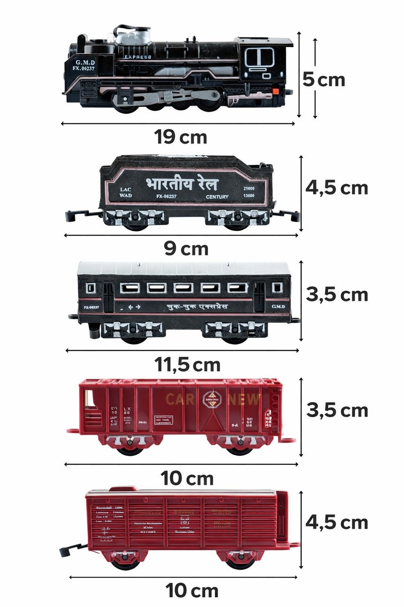 Braintastic Smoke Train Toy Set with Sound and Music (Rail Gaadi 21 pcs) - Image 5
