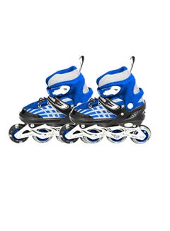 ENDLESS  EL1025 Inline Adjustable Skates Medium Size 34 EUR (UK 1.5) - 38 EUR (UK 5) for 6 to 12 Years | Aluminium Chassis and 70 mm PU Wheels | Front Wheel Flash, ABEC 7 Bearings | In-Outdoor  - Image 1