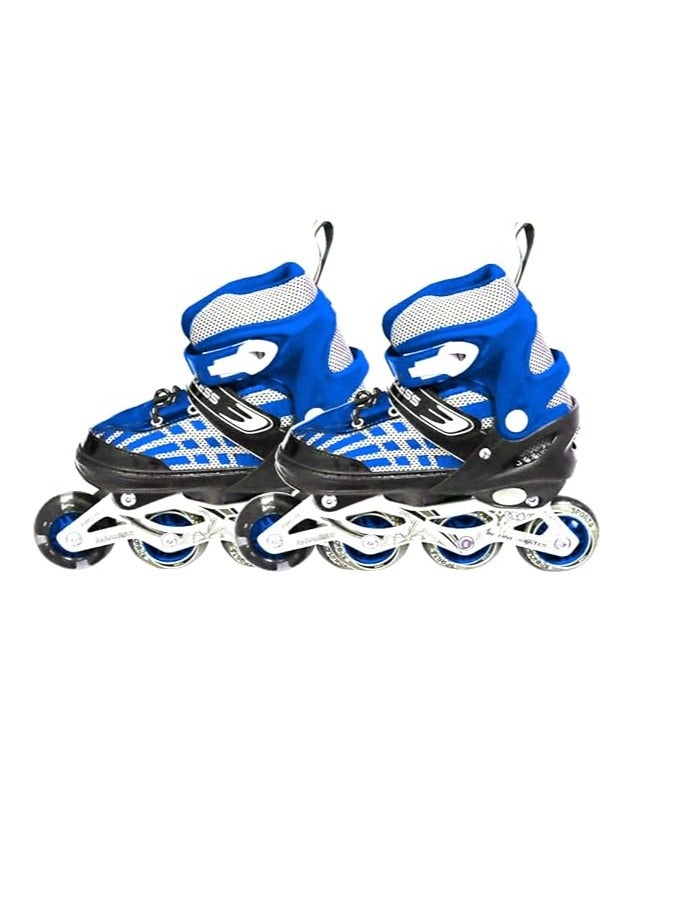 ENDLESS  EL1025 Inline Adjustable Skates Medium Size 34 EUR (UK 1.5) - 38 EUR (UK 5) for 6 to 12 Years | Aluminium Chassis and 70 mm PU Wheels | Front Wheel Flash, ABEC 7 Bearings | In-Outdoor  - Image 1