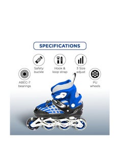 ENDLESS  EL1025 Inline Adjustable Skates Medium Size 34 EUR (UK 1.5) - 38 EUR (UK 5) for 6 to 12 Years | Aluminium Chassis and 70 mm PU Wheels | Front Wheel Flash, ABEC 7 Bearings | In-Outdoor  - Image 3