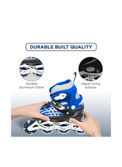 ENDLESS  EL1025 Inline Adjustable Skates Medium Size 34 EUR (UK 1.5) - 38 EUR (UK 5) for 6 to 12 Years | Aluminium Chassis and 70 mm PU Wheels | Front Wheel Flash, ABEC 7 Bearings | In-Outdoor  - Image 4