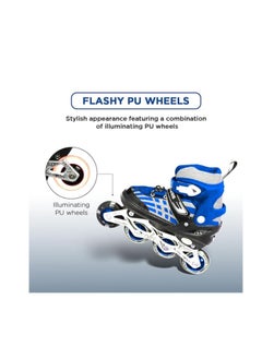 ENDLESS  EL1025 Inline Adjustable Skates Medium Size 34 EUR (UK 1.5) - 38 EUR (UK 5) for 6 to 12 Years | Aluminium Chassis and 70 mm PU Wheels | Front Wheel Flash, ABEC 7 Bearings | In-Outdoor  - Image 5