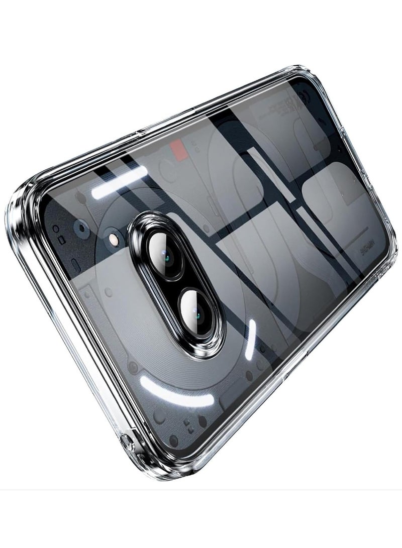 Phone Case for Nothing Phone (2a), Hard PC u0026 Soft TPU Slim Clear Protective Case Cover, Nothing Phone (2a) Shockproof Cover Protector - transparent - Image 3