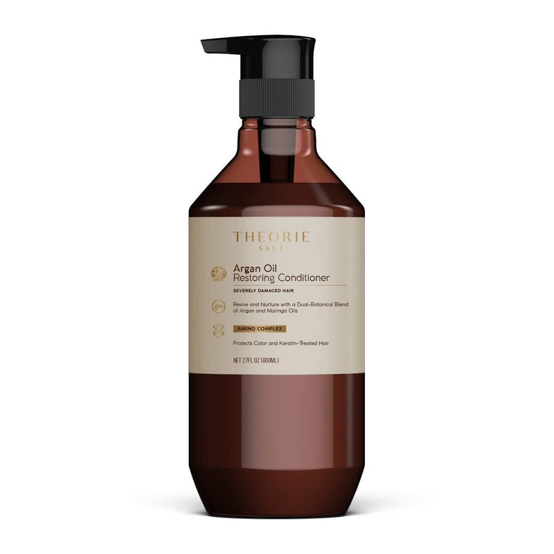 Theorie Argan Oil Ultimate Restoring Conditioner  NutrientRich  Sulfate Free Restorative Haircare Safe for Color  Keratin Treated Hair  800mL