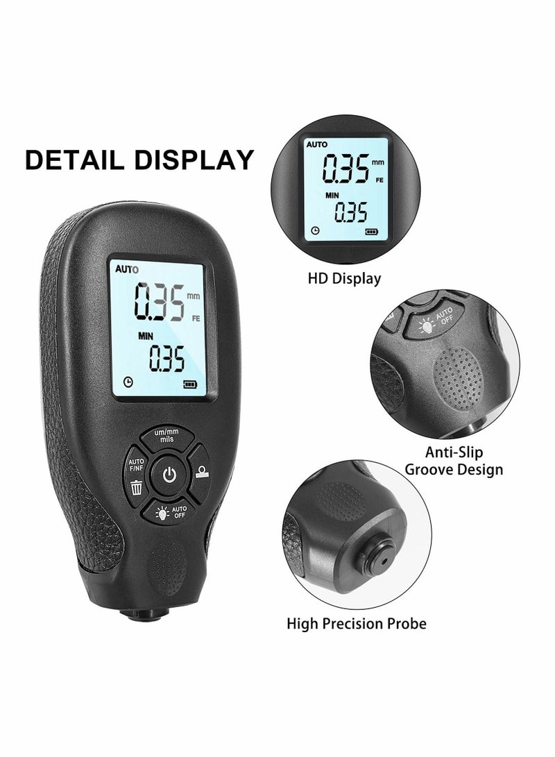 Y&D Car Coating Film Thickness Gauge 0~2000um Digital Meter With LCD Display  - Image 2