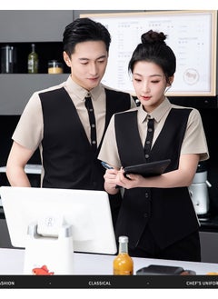 Gasin Waiter Work Clothes Short-Sleeved T-Shirt Jacket  - Image 2