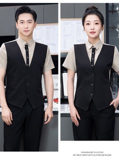 Gasin Waiter Work Clothes Short-Sleeved T-Shirt Jacket  - Image 3