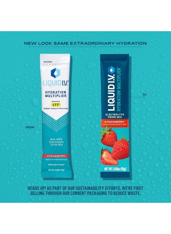 Liquid I.V. سائل I.V. مضاعف الترطيب - فراولة - Image 2