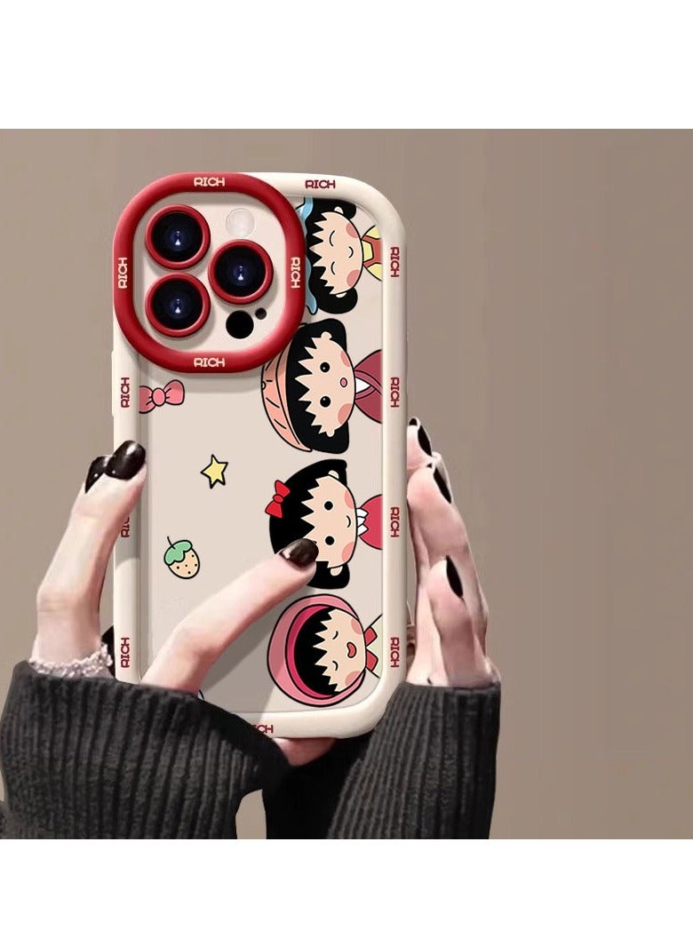 NIBEMINENT Cartoon Protective TPU Case Cover For iPhone 16, Antique White