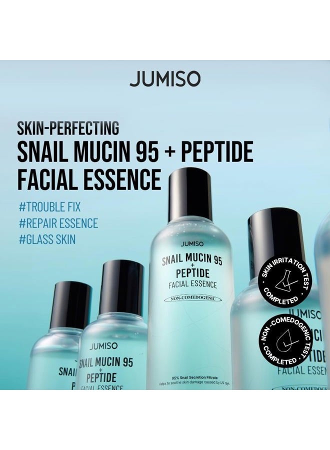 JUMISO مستخلص الحلزون 95% + إيسنس الببتيد 4.73 أونصة سائلة / 140 مل | سيروم مرطب مع الحلزون، مرطب للوجه للبشرة الجافة، ترطيب عميق يومي، العناية بالبشرة الكورية - Image 2