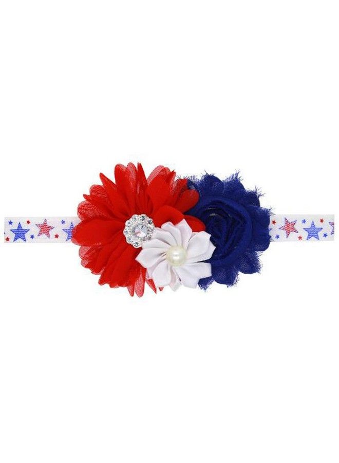 Patiky Baby Headband Bows Flower Hair Band Accessories Headwear For 4Th Of July Tsfd13 (Chiffon Flower) - Image 2
