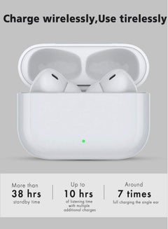 Generic Wireless Air Pro Earphone TWS with Mic Pods Bluetooth IPX5 Bass True Wireless Earbuds (White)  - Image 3