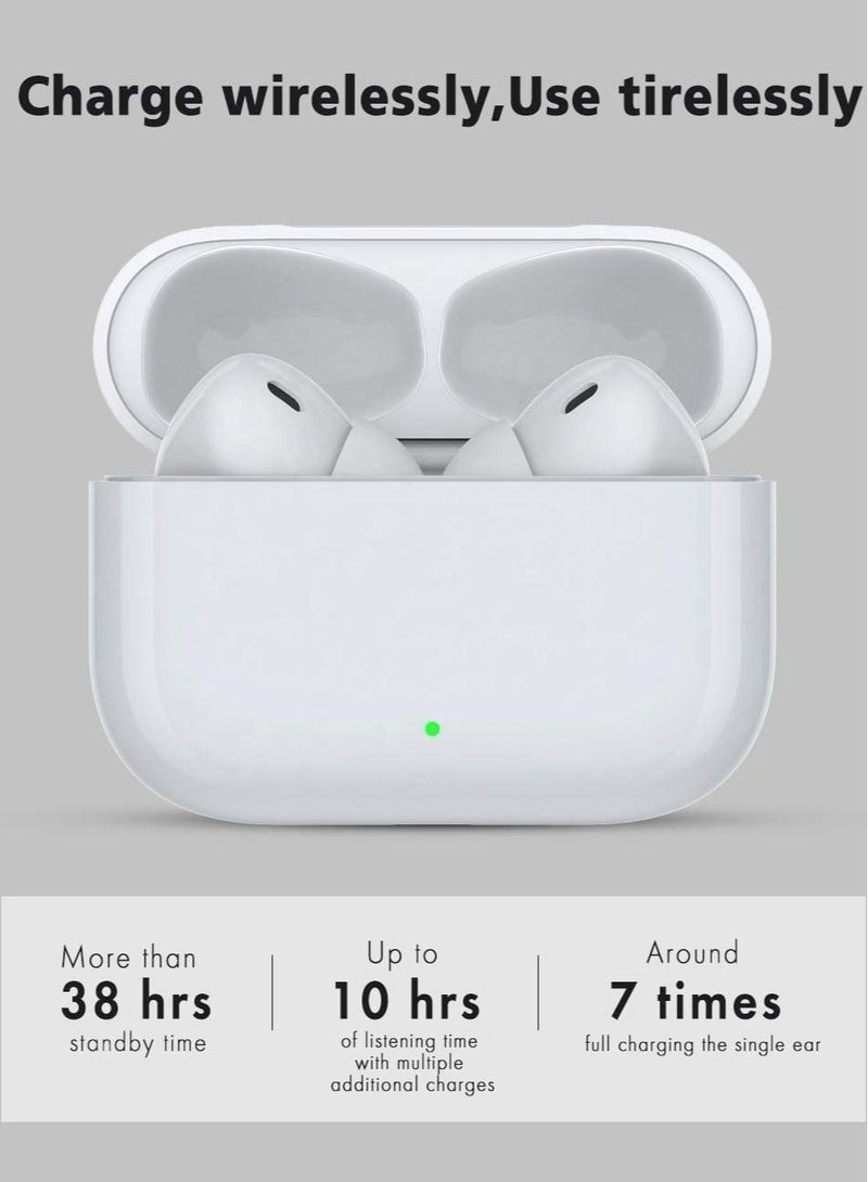 Wireless Air Pro Earphone TWS with Mic Pods – True Wireless Bluetooth Earbuds with IPX5 Water Resistance and Deep Bass | High-Fidelity Sound, Hands-Free Calling, Touch Control | Lightweight White Wireless Earbuds for Sports, Travel, and Daily Use - Image 3