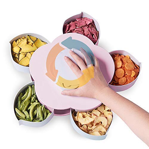 Cazuela Cazuela Candy Storage Box Flower Candy Box Serving Rotating Tray Dry Fruit Candy Chocolate Snacks Storage Box Storage Container Masala Box For Home Kitchen Multi Color  - Image 1