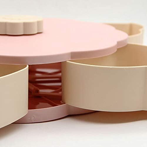 Cazuela Cazuela Candy Storage Box Flower Candy Box Serving Rotating Tray Dry Fruit Candy Chocolate Snacks Storage Box Storage Container Masala Box For Home Kitchen Multi Color  - Image 5