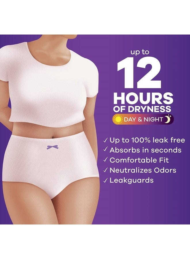 Always Discreet Adult Incontinence & Postpartum Underwear For Women, Classic Cut, Size Large, Maximum Absorbency, Disposable, 17 Count  - Image 2