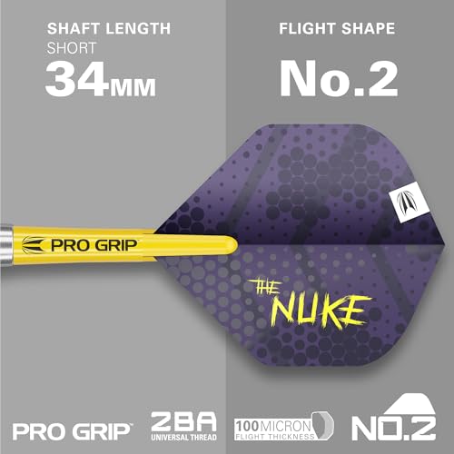 Target Darts Luke Littler Brass Steel Tip Darts Set – 22G Steel Tip Dart, The Nuke Player Edition Dart Set, Dart Flights, Shafts & Dart Case Included | Professional Dart Accessories - Image 4