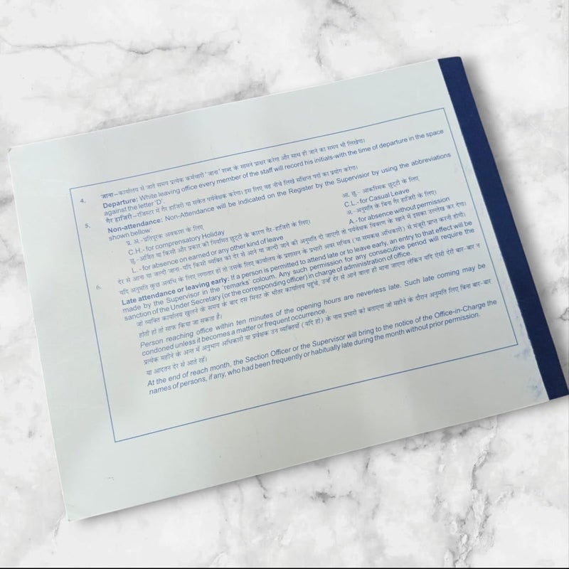 FLYSPACE Office Attendance Register Book with Instructions| Attendance Register | All-in-One Attendance Register for Office, School, College, Includes Time Tracking for Employees, Students, and Staff - Image 4