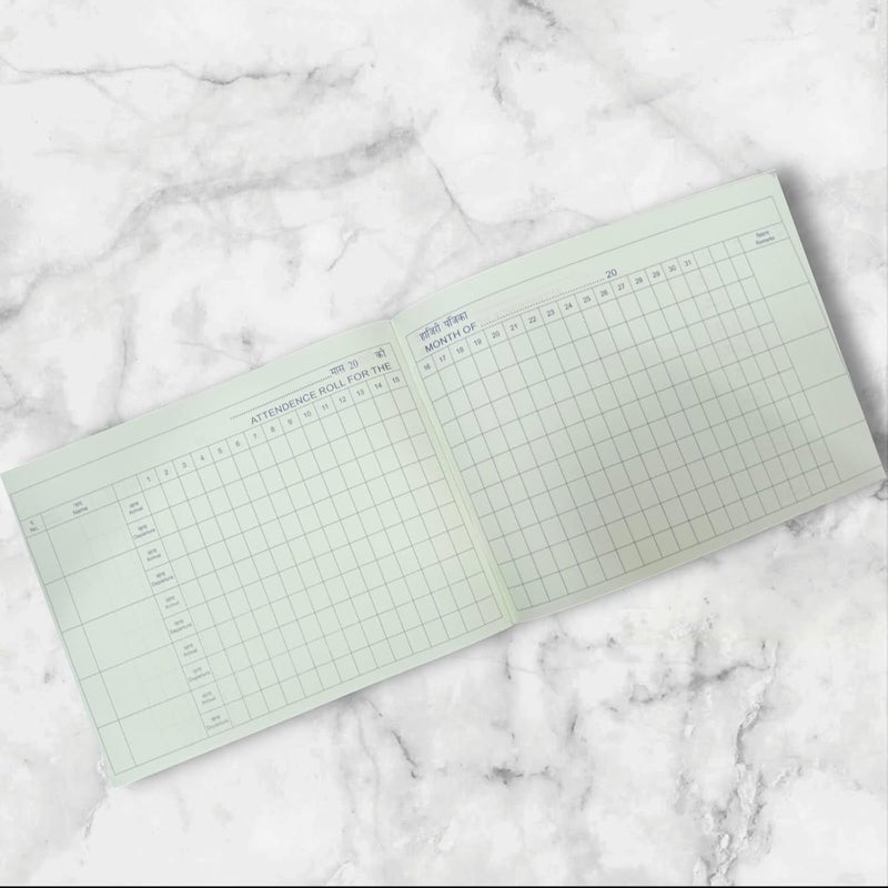 FLYSPACE Office Attendance Register Book with Instructions| Attendance Register | All-in-One Attendance Register for Office, School, College, Includes Time Tracking for Employees, Students, and Staff - Image 3