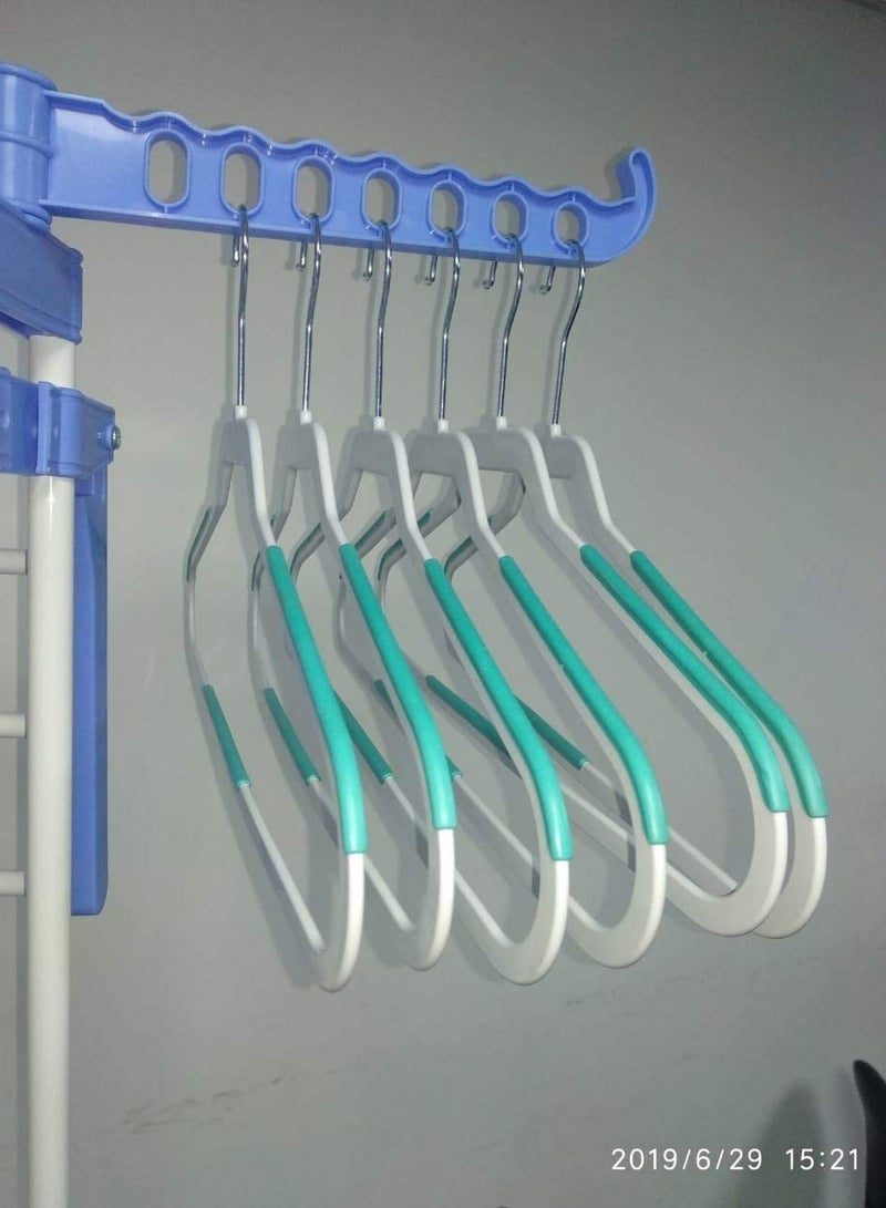 Heavy Duty Movable/Mild Steel Double Pole Cloth Drying Stand & Laundry Rack with Weight Capacity,40kg - Image 4