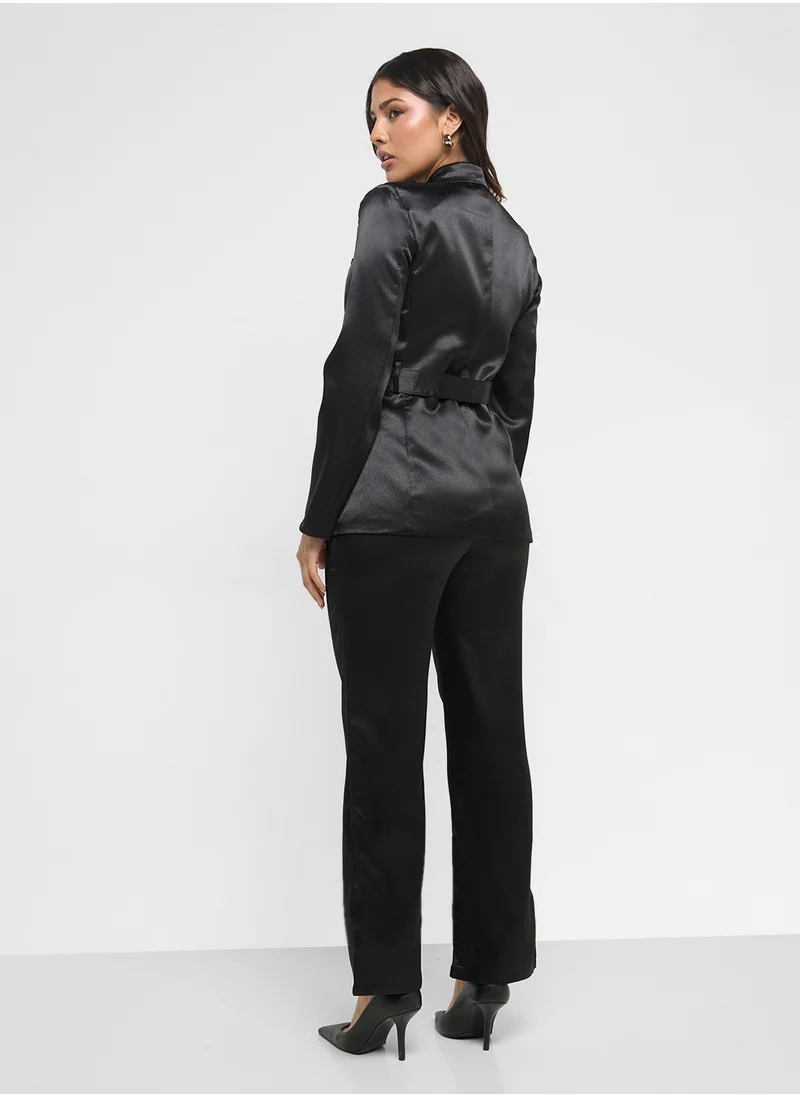 ELLA Satin Blazer & Pant Set