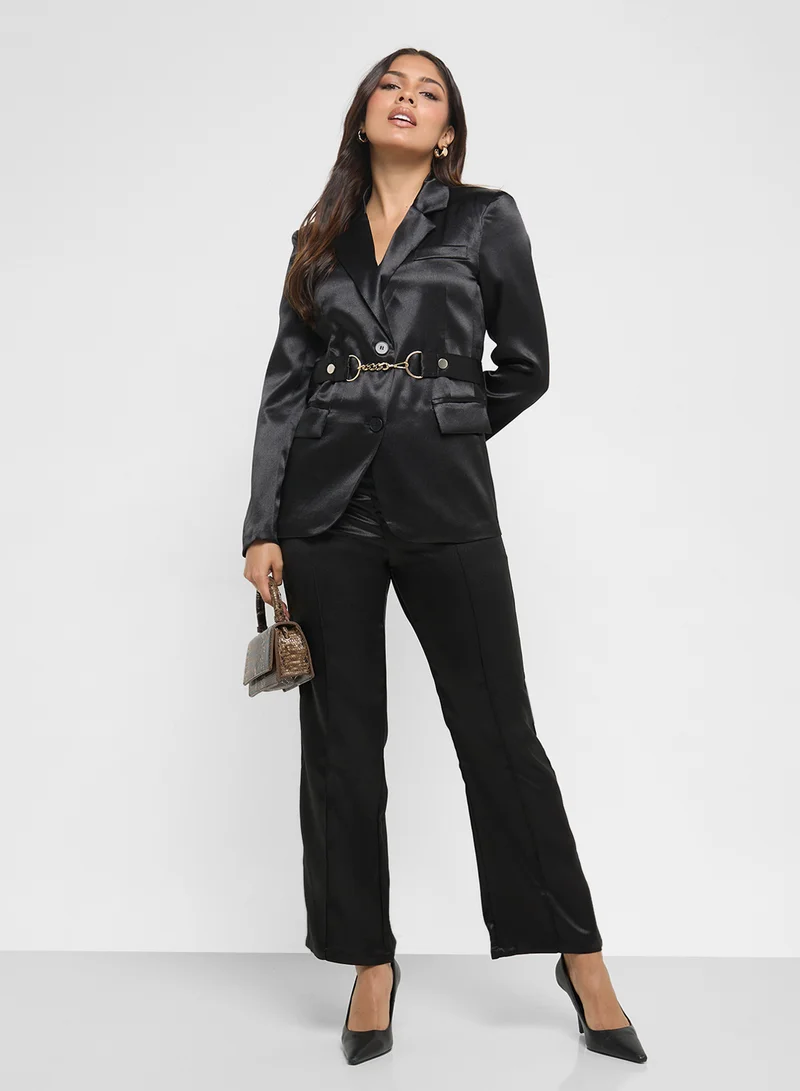 ELLA Satin Blazer & Pant Set